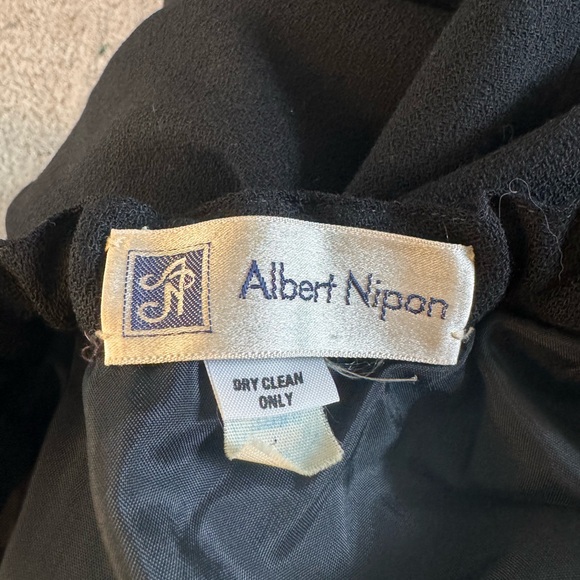 Vintage Albert Nipon Black Pleated Skirt - Picture 6 of 6